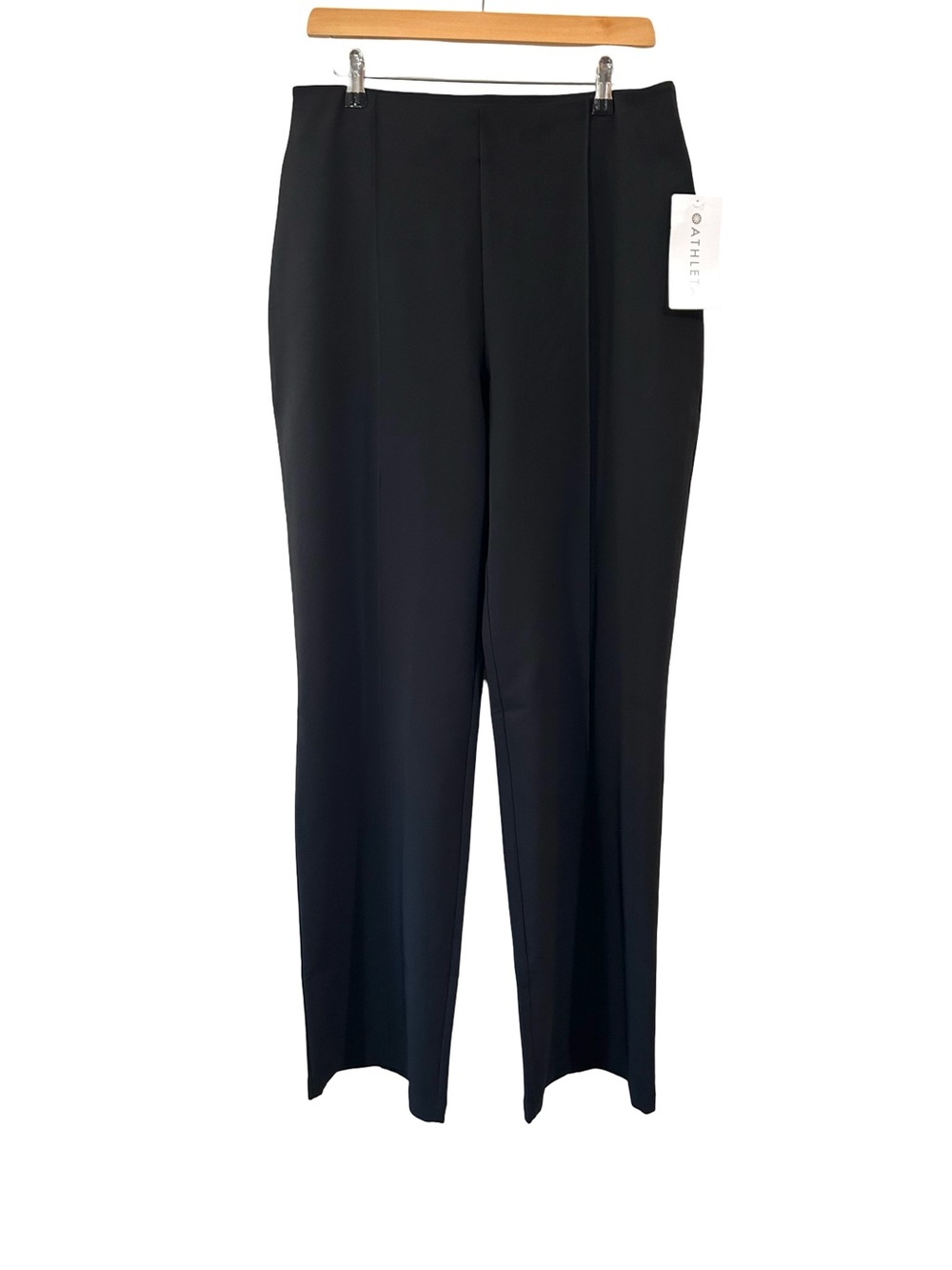 Athleta women’s All Ways bootcut pants 12 tall long black high rise stretch NWT